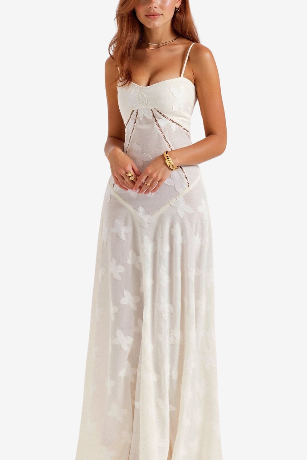 Women's Sleeveless Lace Back Maxi Dress