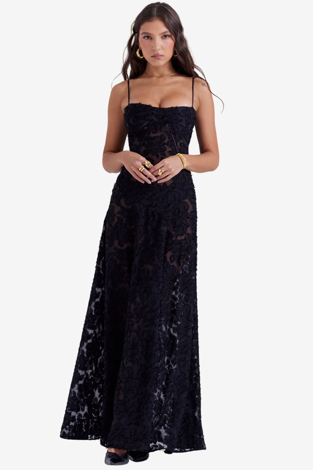 Women’s Backless Maxi Dress Spaghetti Strap Summer Fit