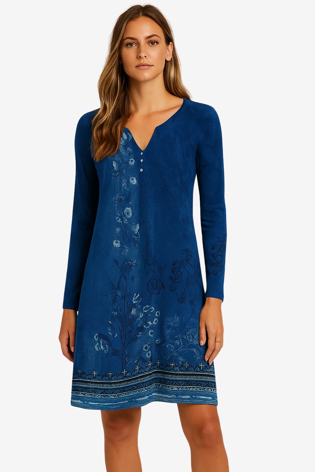 Women's Floral V-Neck Summer Mini Dress