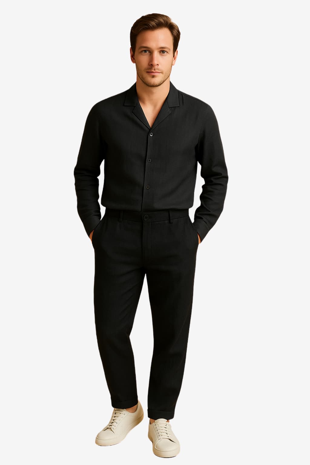 Men's Breathable Straight-Leg Linen Trousers