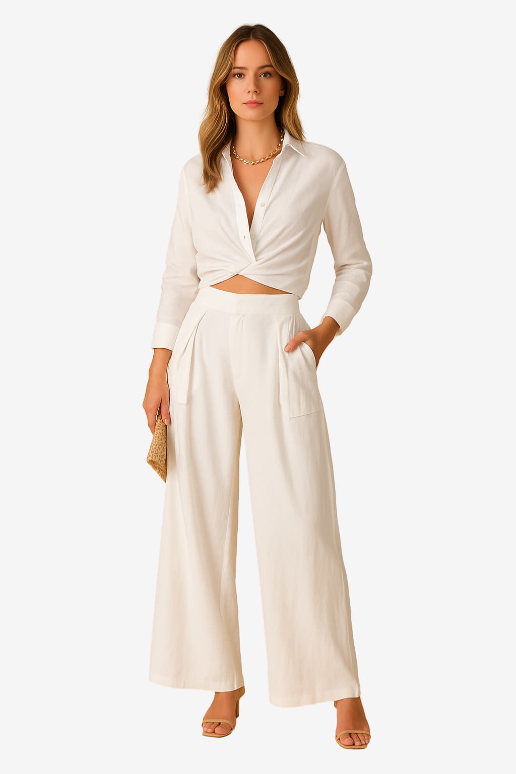 Women’s V-Neck Midi Summer Dress Short Sleeve A-Line