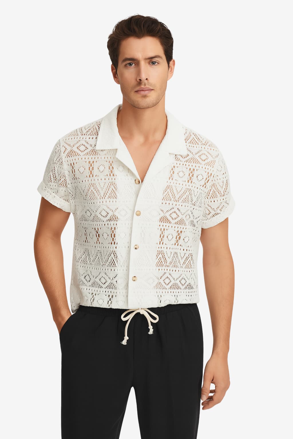 Men’s Short Sleeve Shirt and Trousers Set