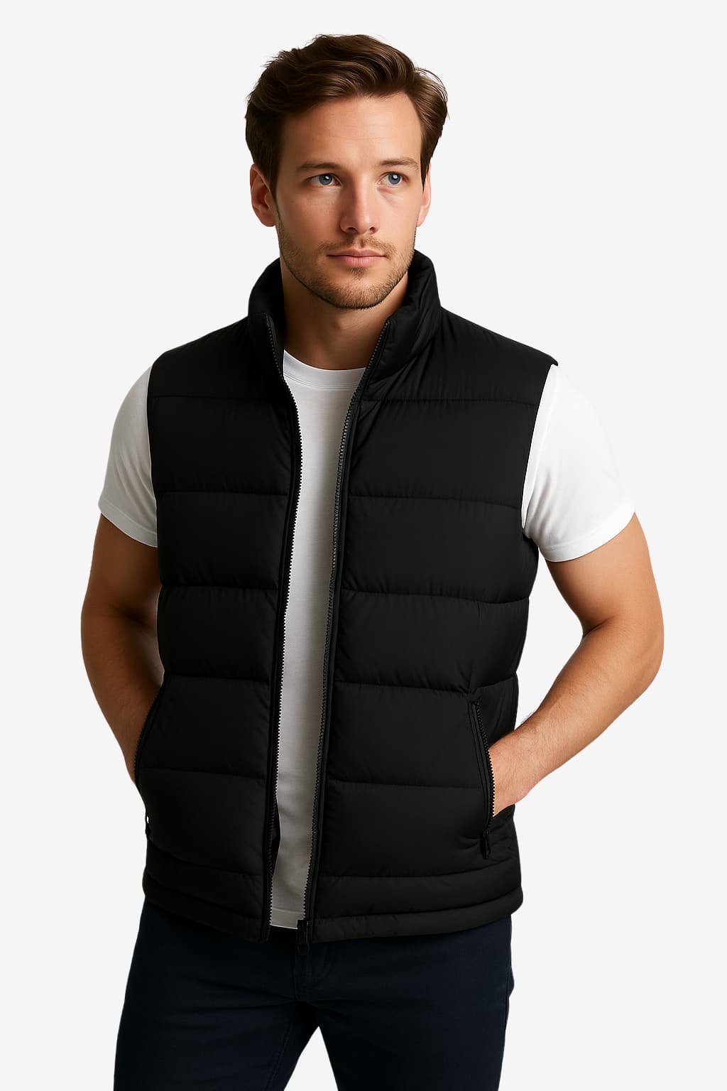 Men's Insulated Puffer Vest with Plush Lining