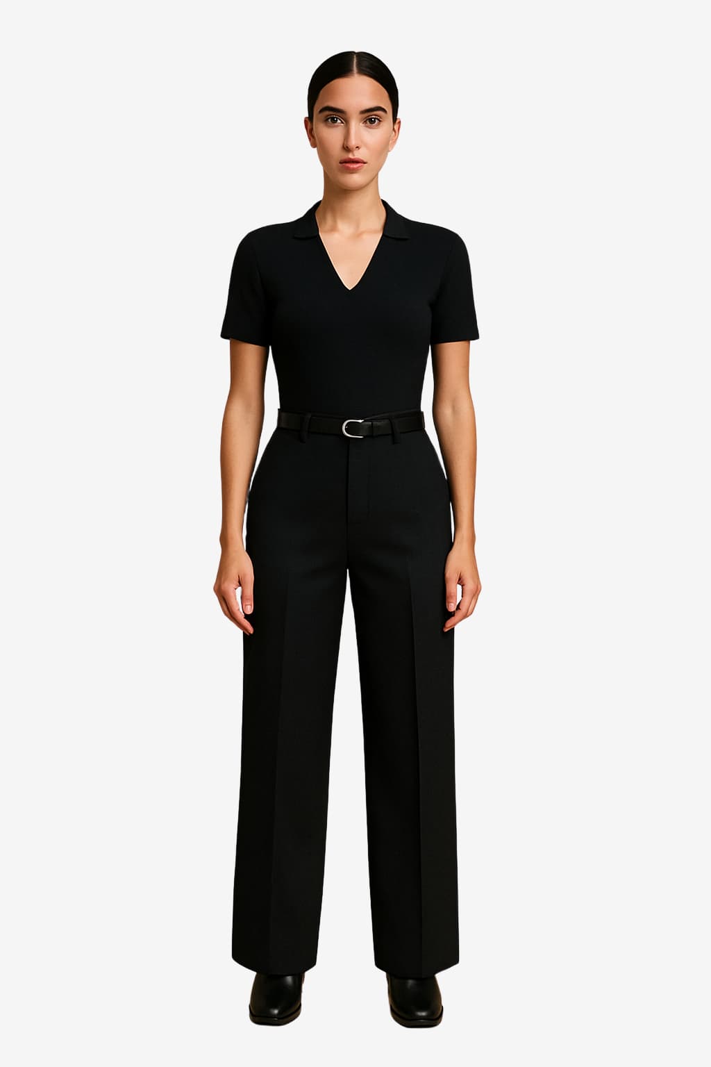 Women's Asymmetrical Wrap Belted Trousers Loose Fit
