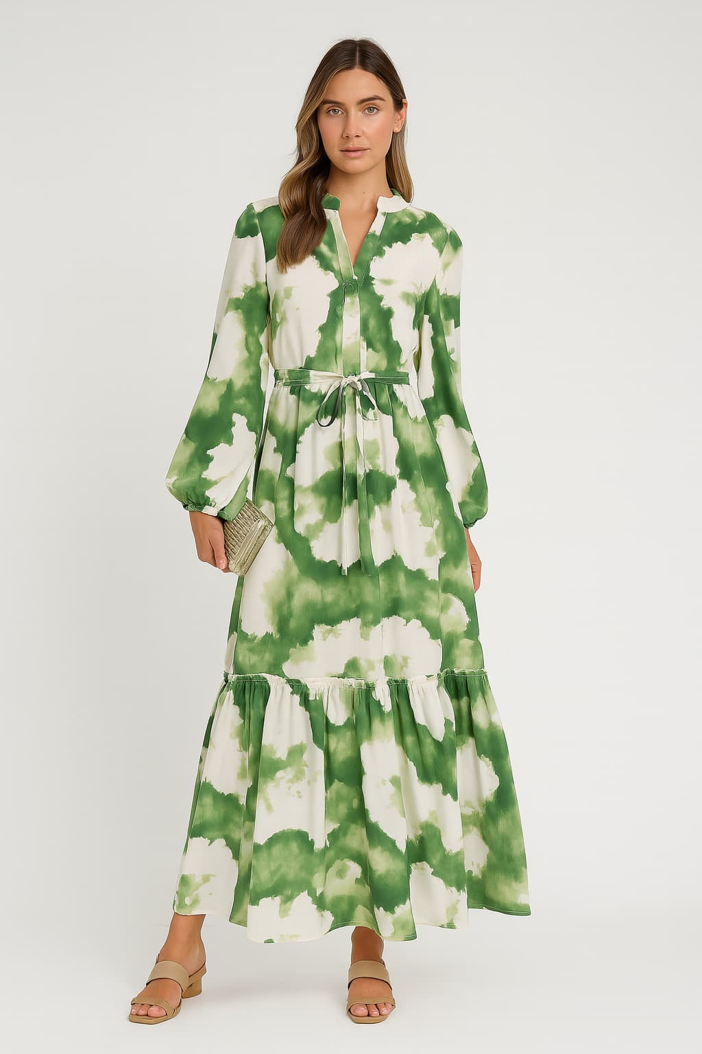 Women's Floral Maxi Dress Slim Fit Breathable Fabric