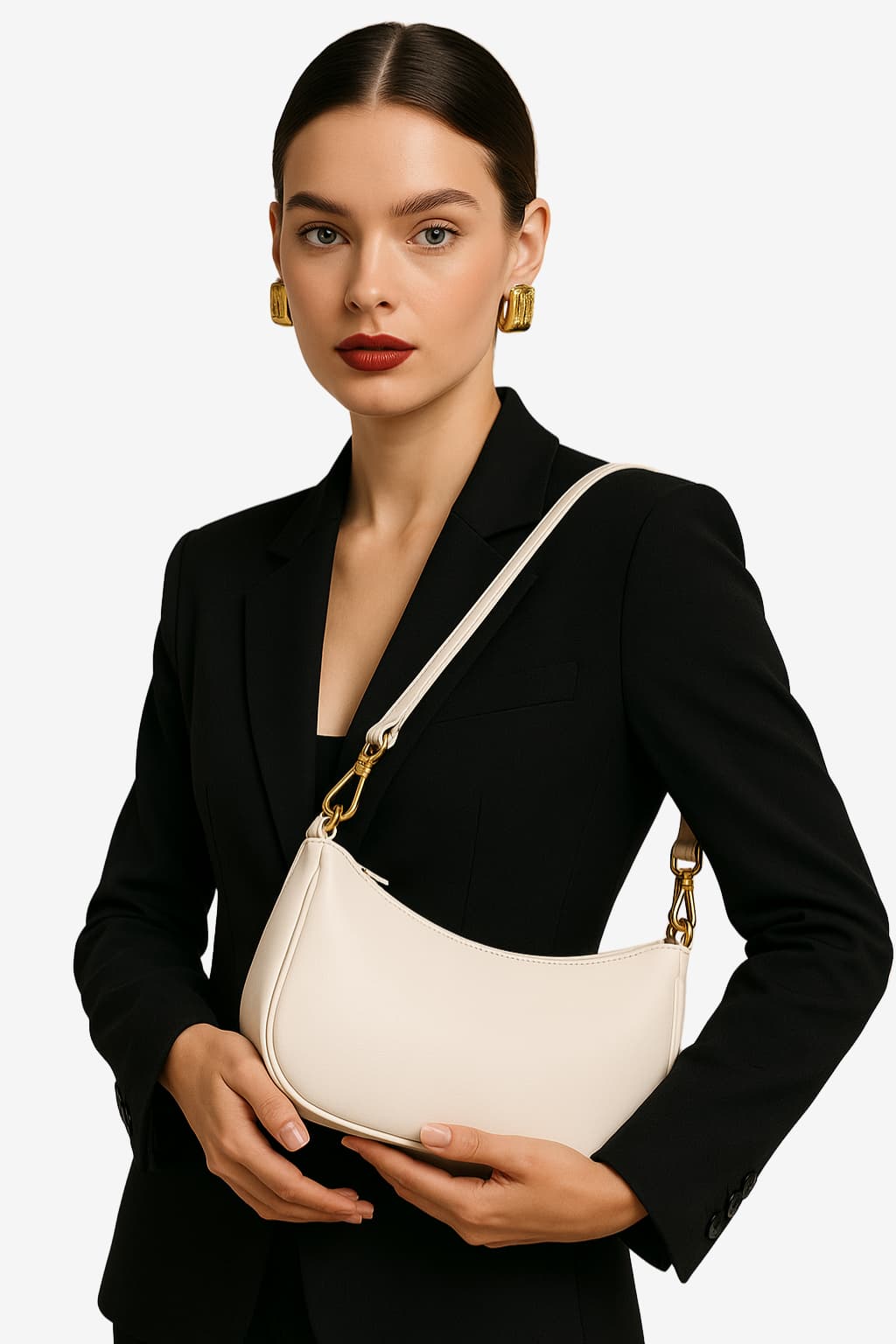 Women’s Mini Shoulder Bag with Zipper and Strap