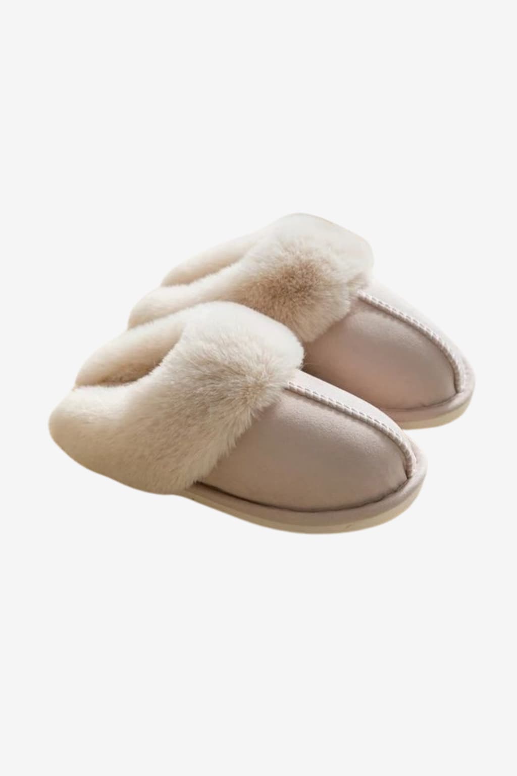Women's Plush Faux Fur Slippers Soft Suede - Like Indoor Cozy