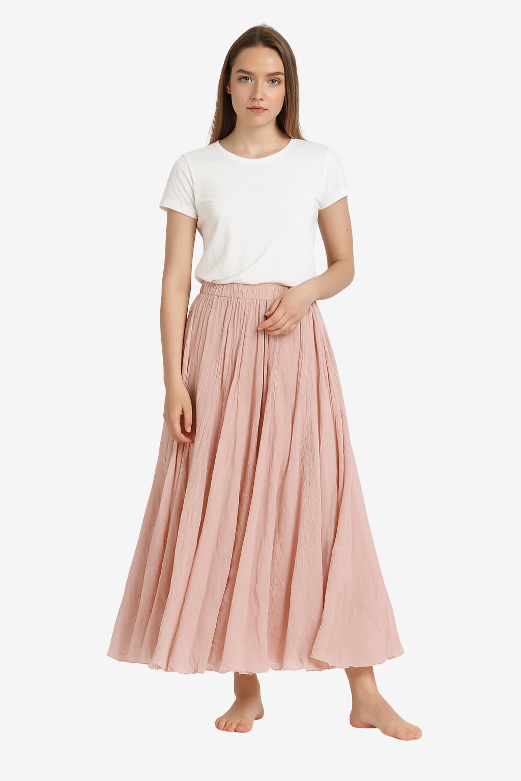 Women’s Flowy Maxi Skirt High Waist Summer Style