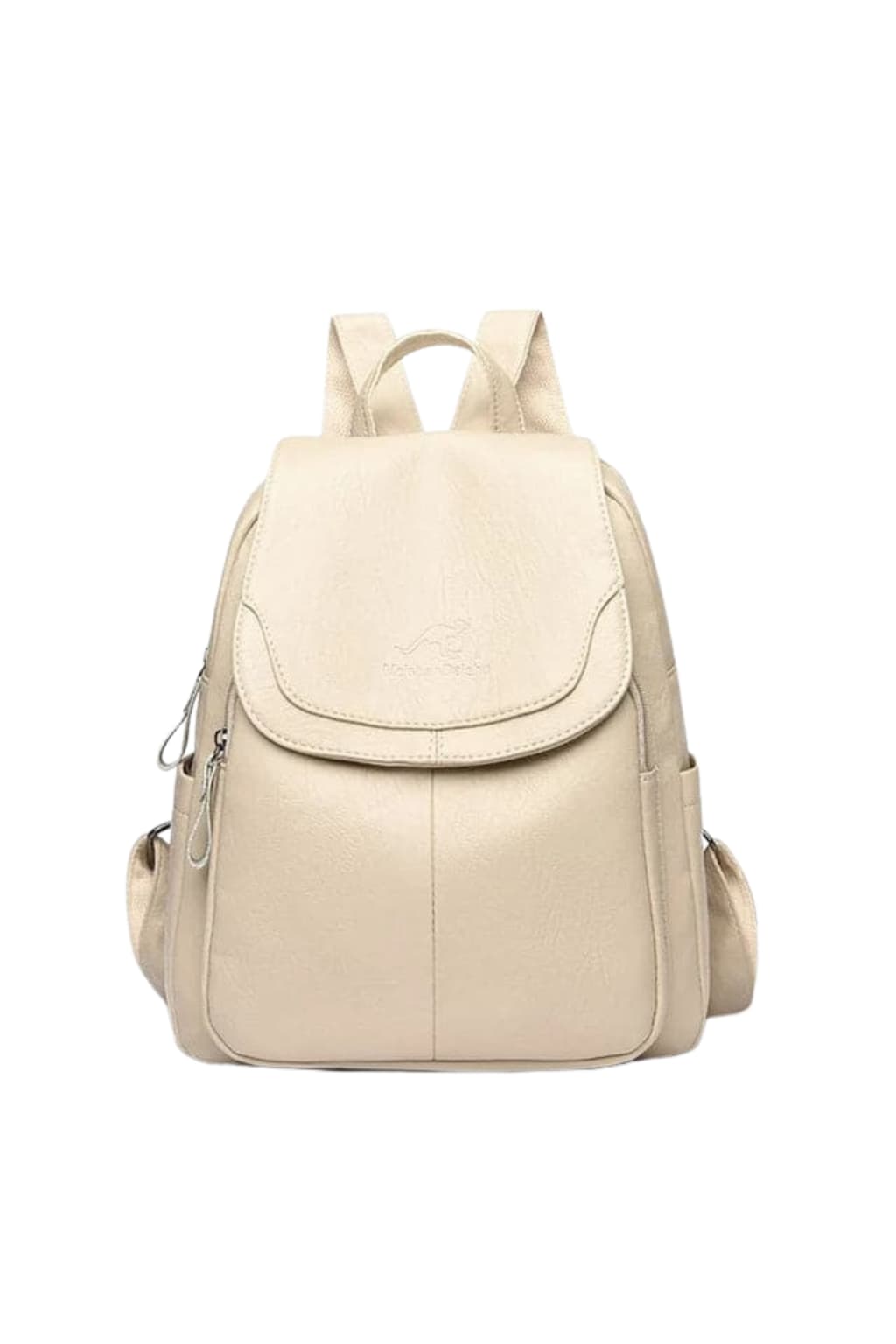 Women's PU Leather Vintage Backpack Flap Closure Adjustable Straps