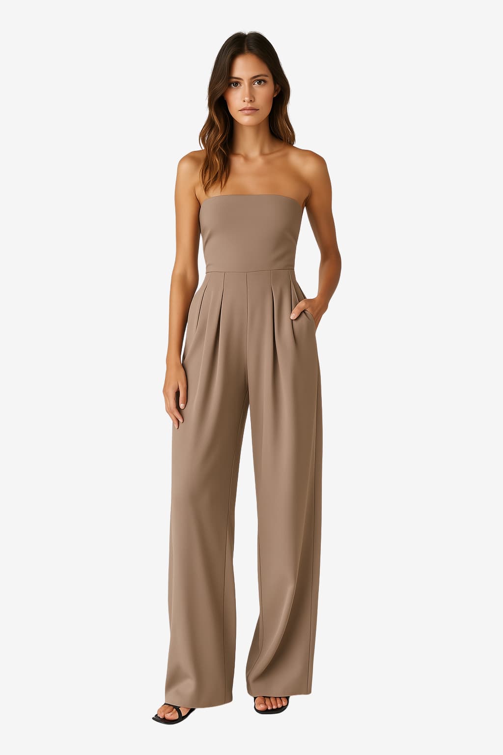 Women’s Strapless Jumpsuit Wide Leg Evening Outfit