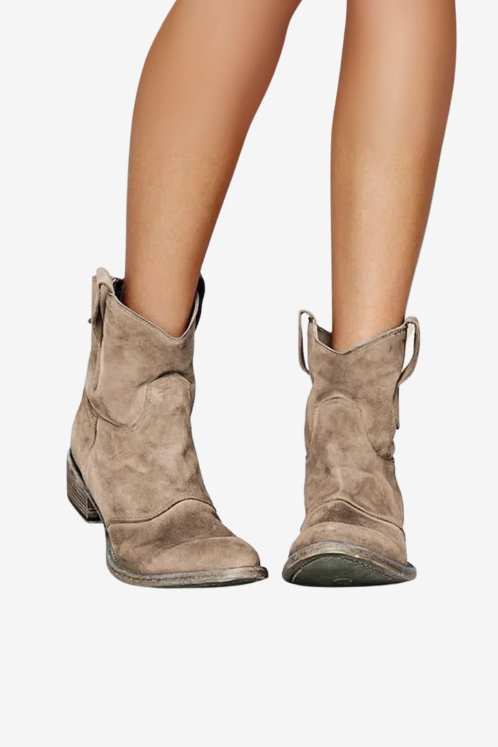 Women’s Western Ankle Boots Faux Leather Cowboy Style