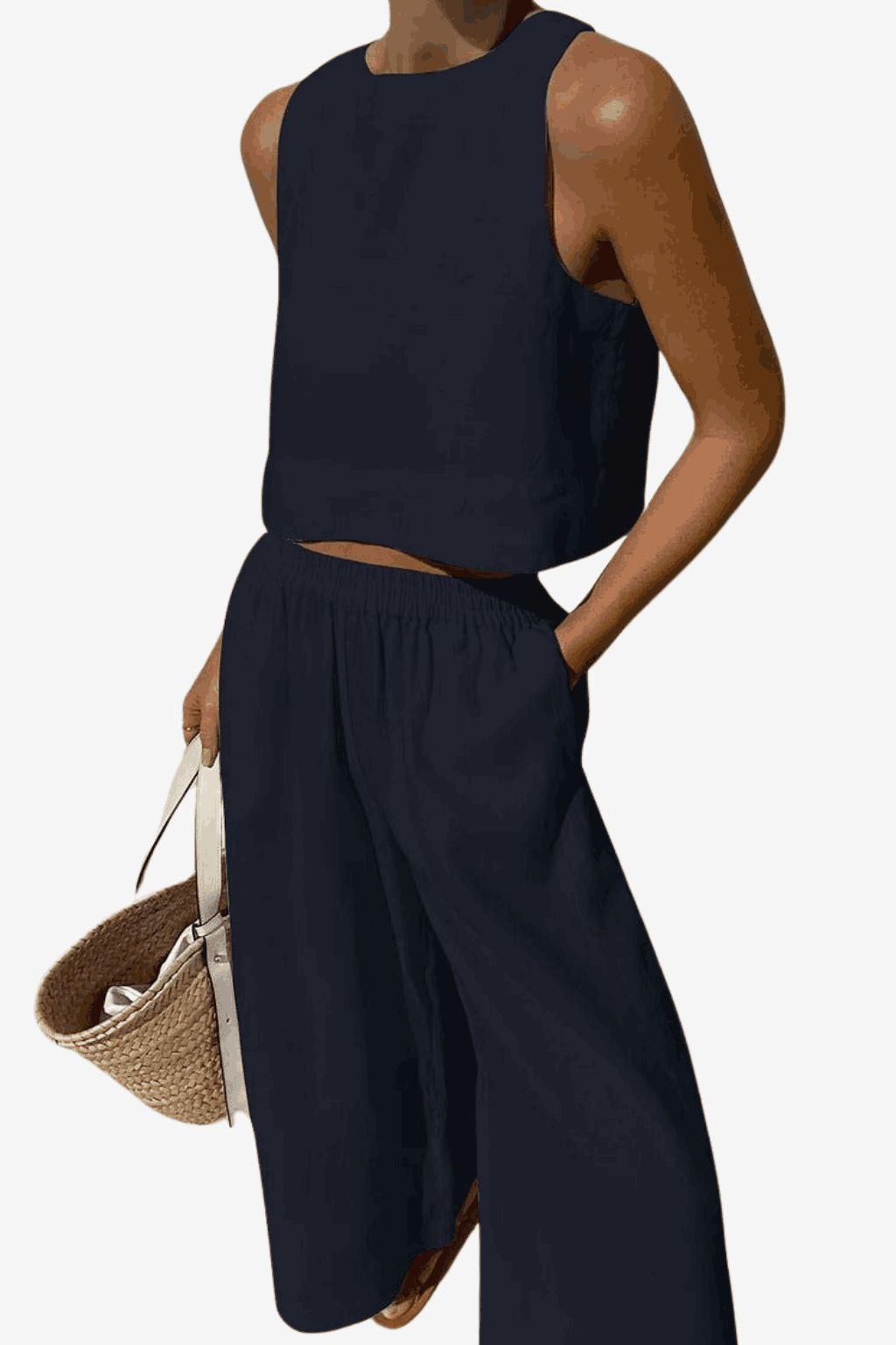 Women's Linen Two-Piece Set - Lightweight Summer Outfit
