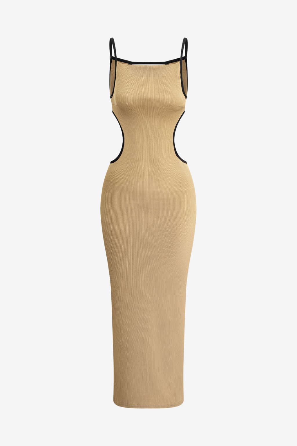 Women's Bodycon Midi Dress with Cutouts