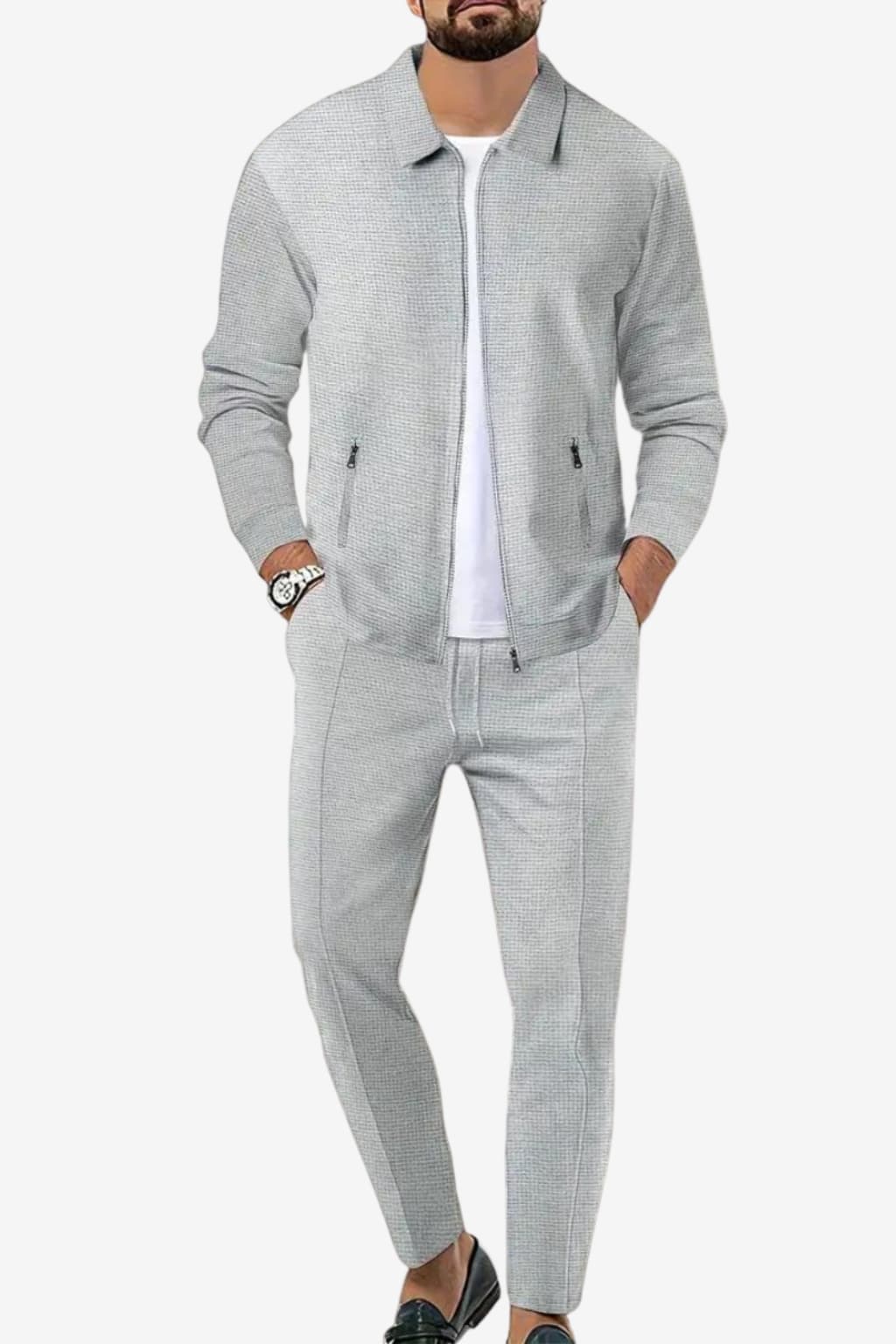 Men’s Zip Tracksuit Set Two Piece Jogging Outfit