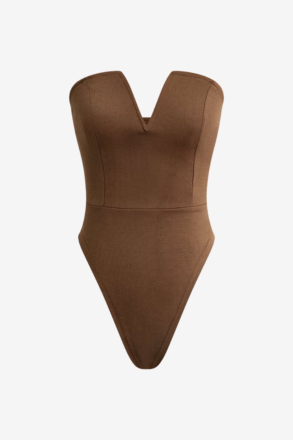 Women's V-Neck Strapless Bodysuit Fitted
