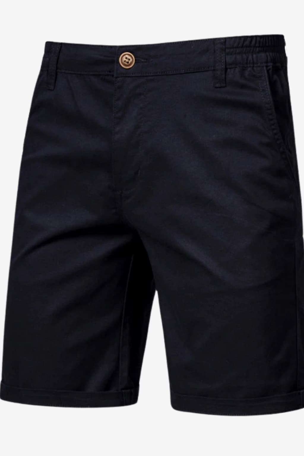 Men's Casual Summer Shorts - Lightweight Cotton Blend, Elastic Waist, Khaki