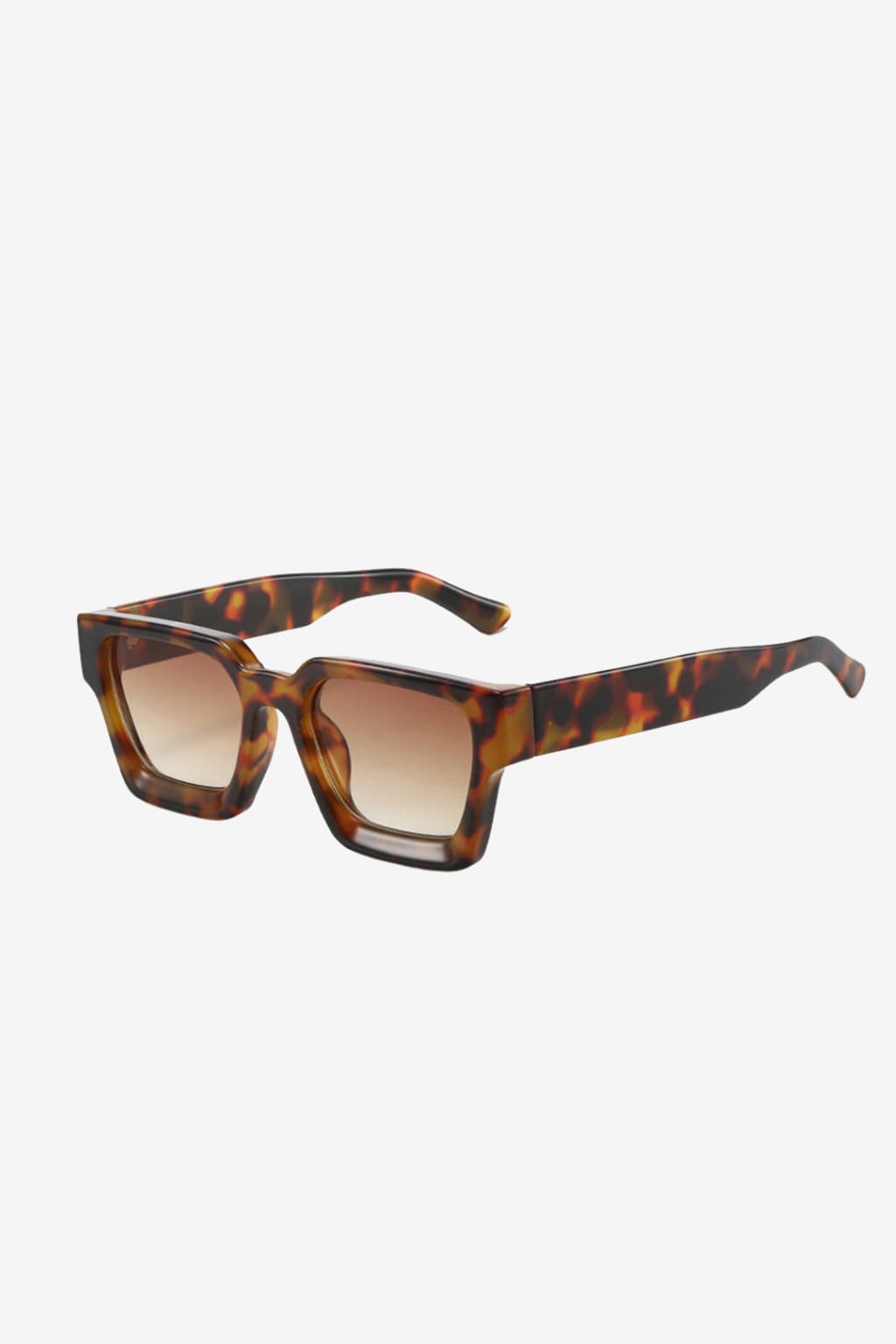 Unisex Square Tortoiseshell Sunglasses