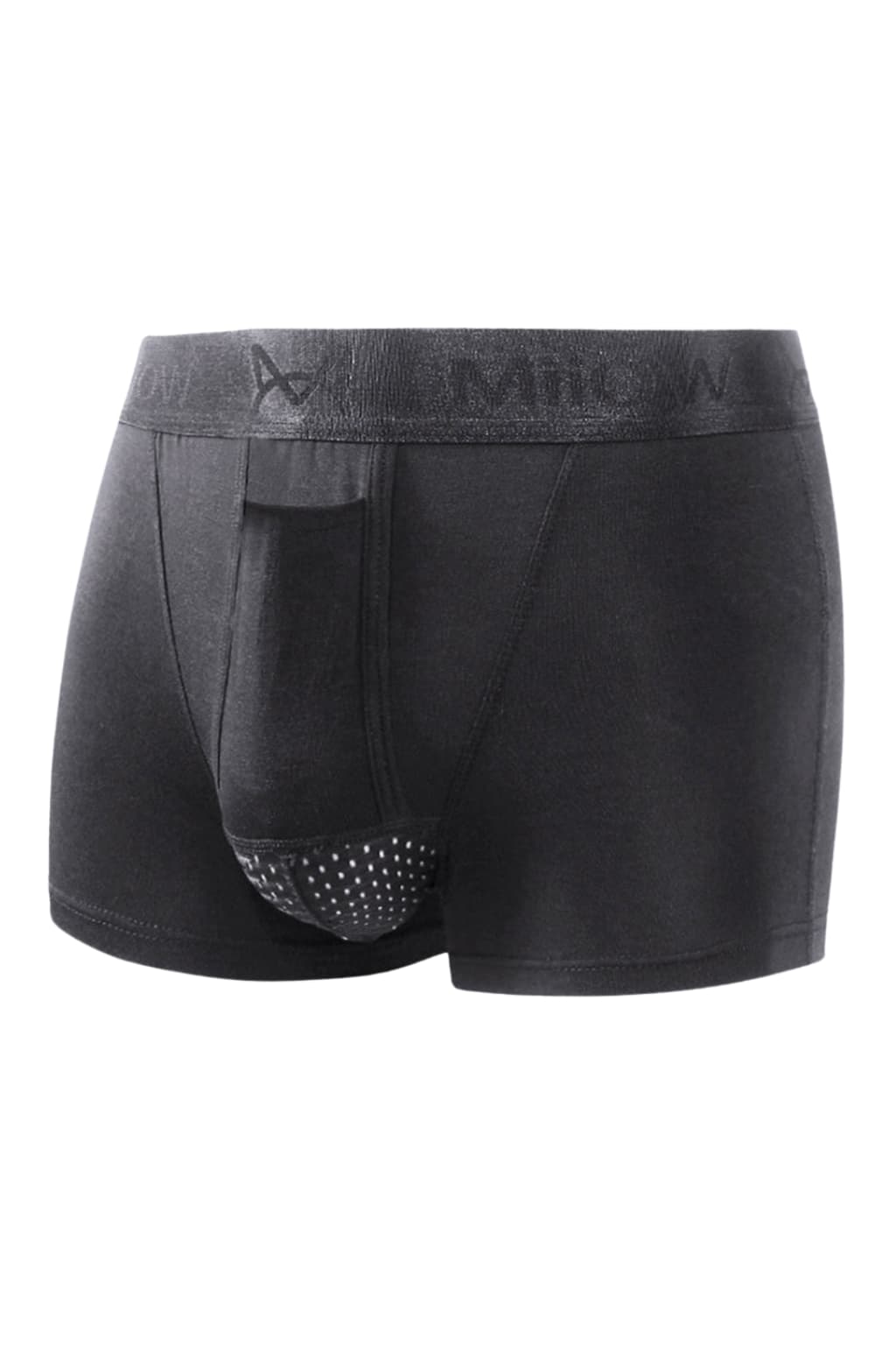 Men's Black Cotton Boxer Briefs 3-Pack Slim Fit Elastic Waist