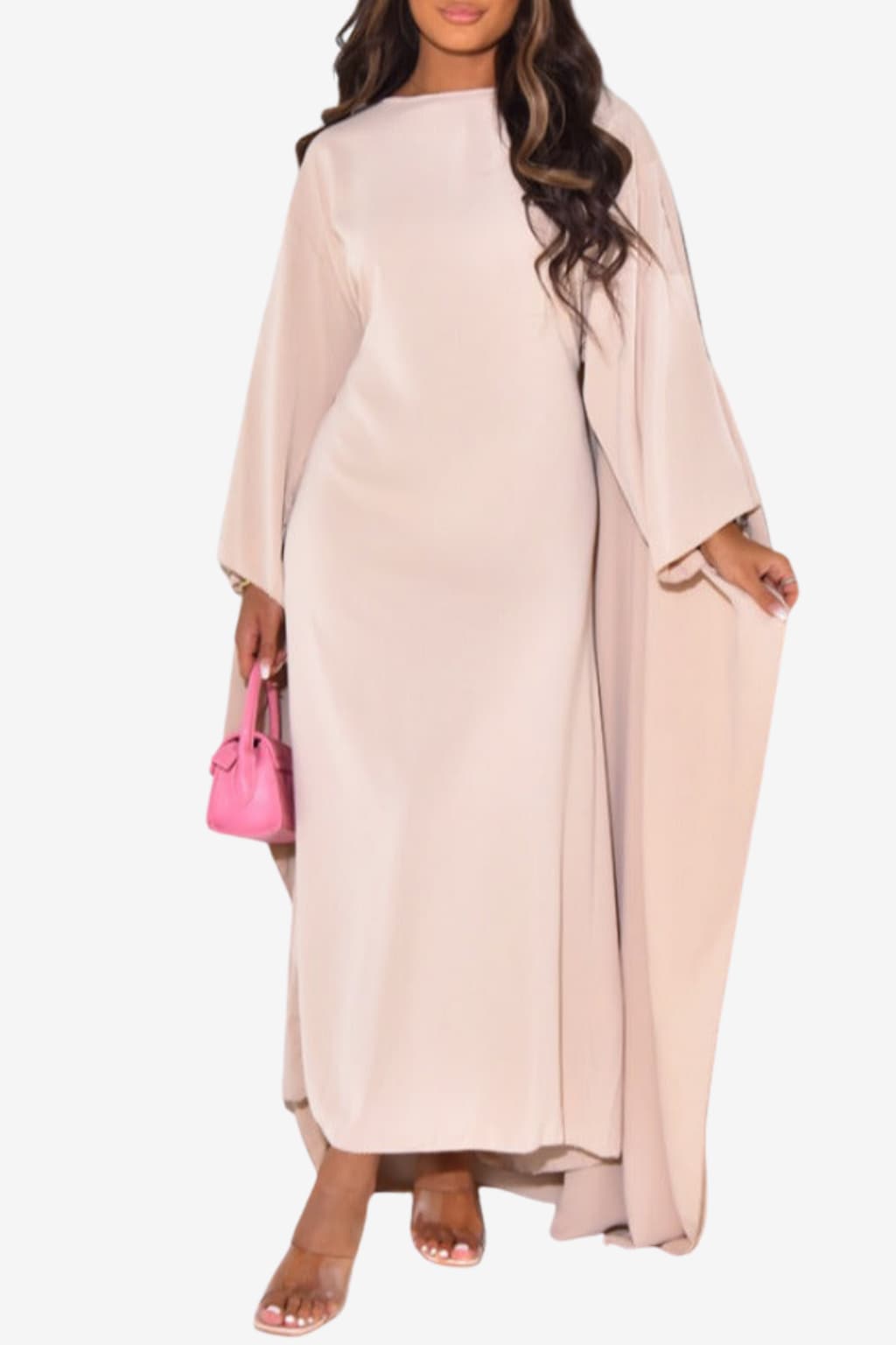 Women’s Maxi Dress V-Neck Long Sleeve Flowy Fit