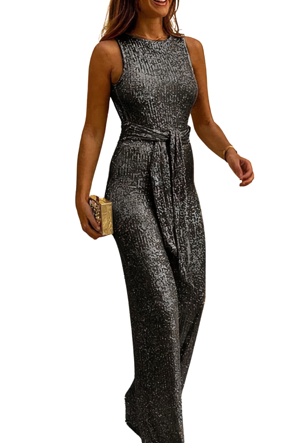 Women’s Sleeveless Evening Gown Full-Length Formal Dress