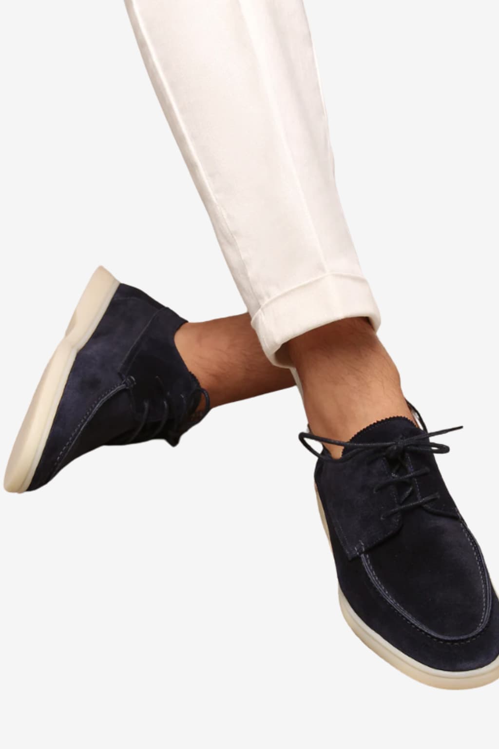 Men’s Suede Lace-Up Loafers Smart Casual Moccasins