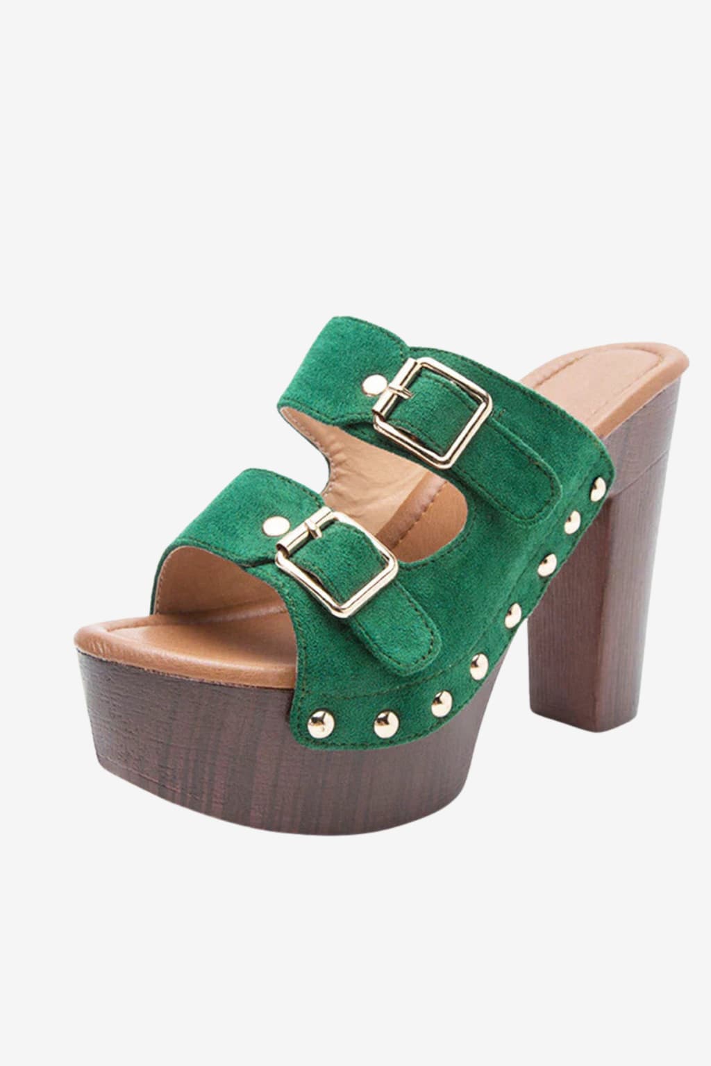 Women’s Block Heel Mule Sandals Open Toe Platform