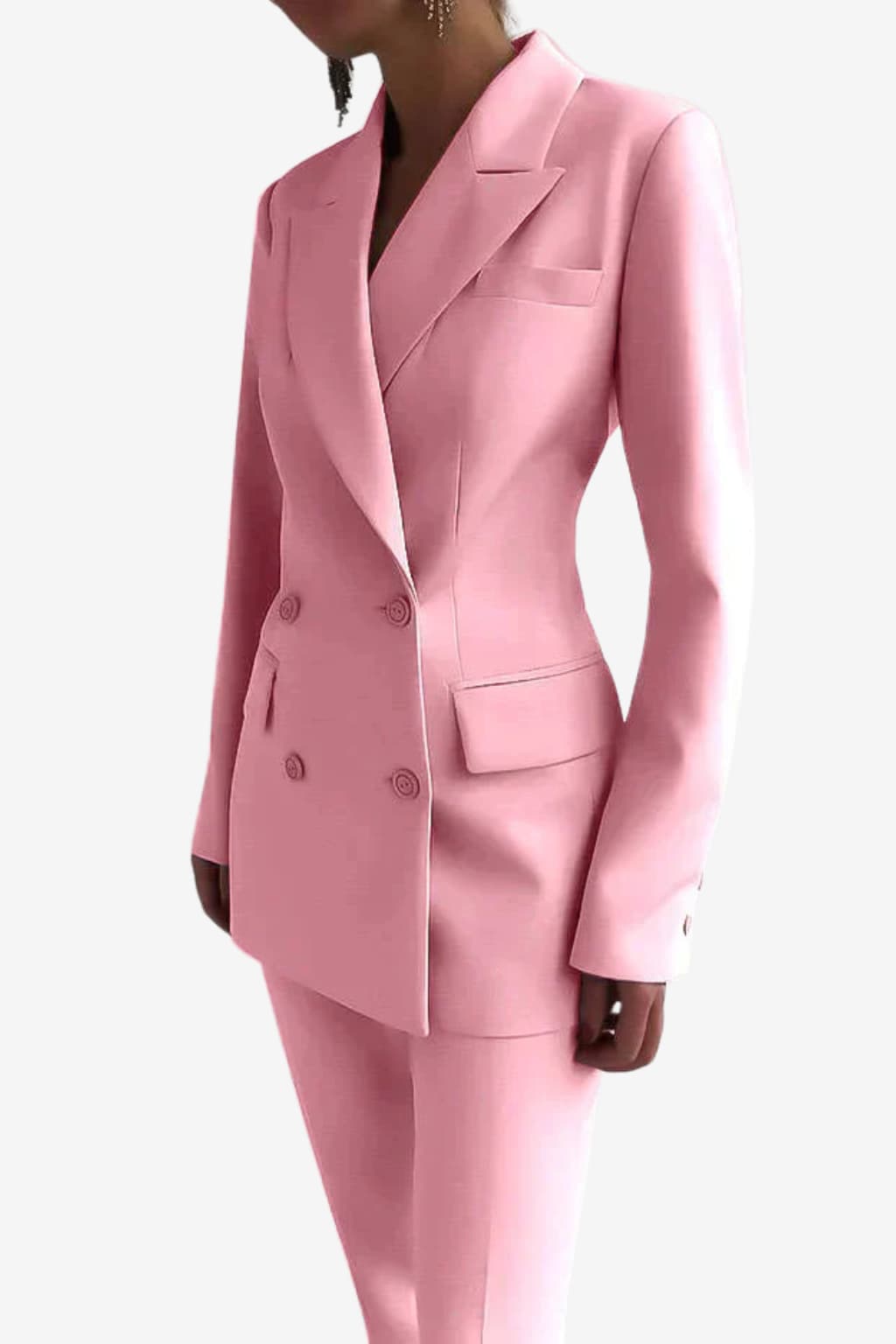 Women’s Light Blue Suit Set Blazer and Trousers Formal