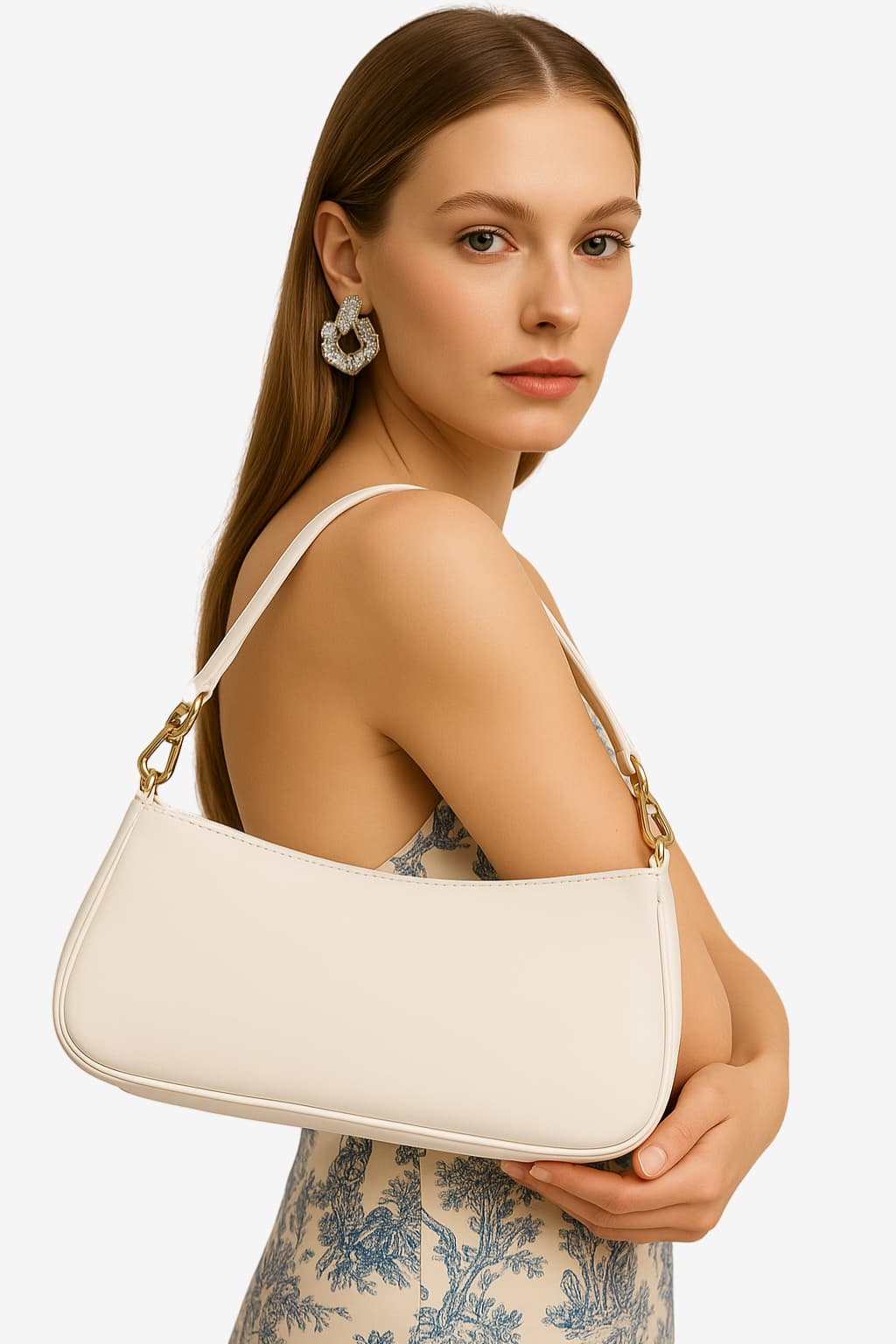 Women’s Mini Shoulder Bag with Zipper and Strap