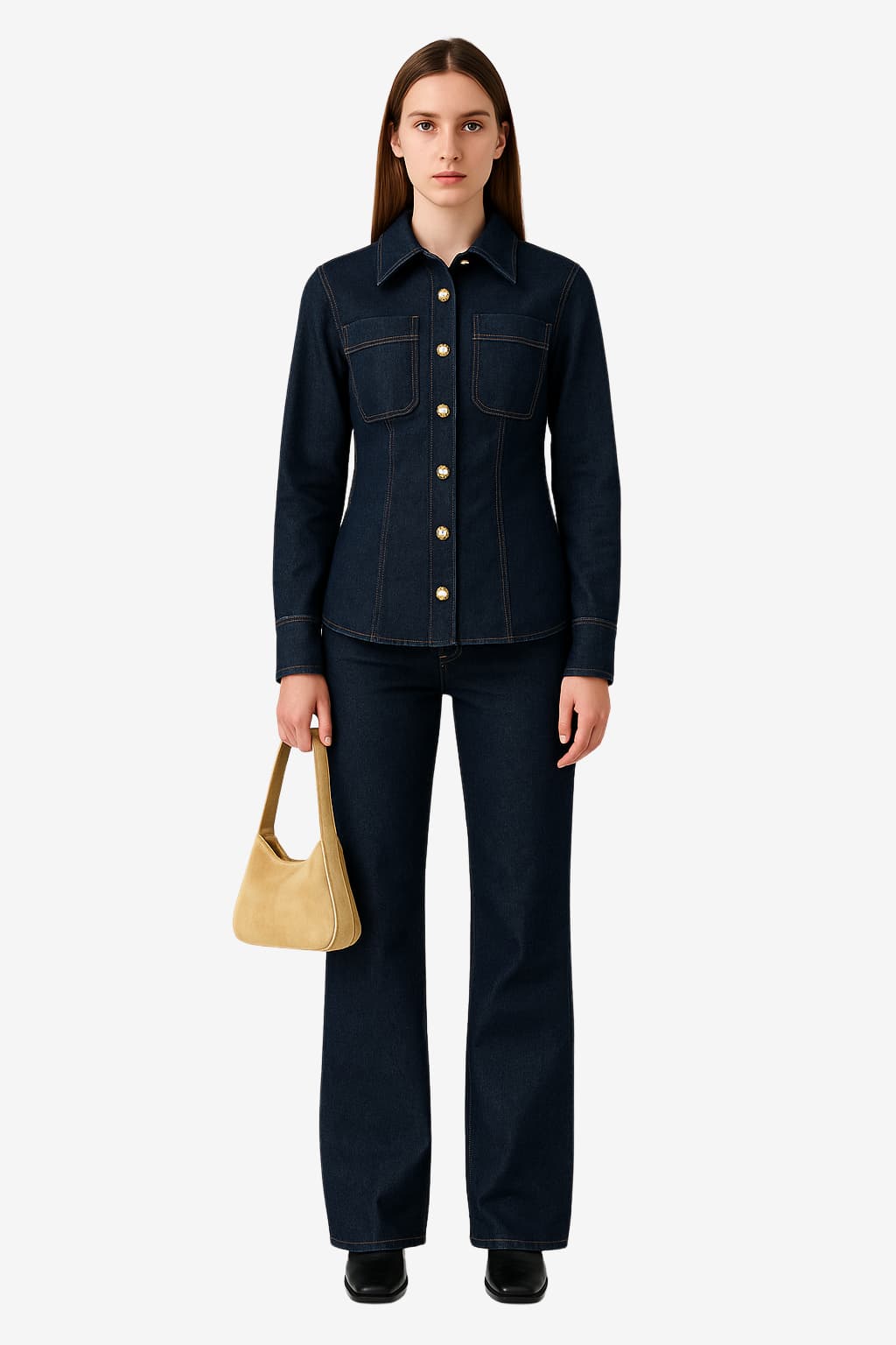 Women’s Flared Jeans and Denim Shirt Co-Ord Set