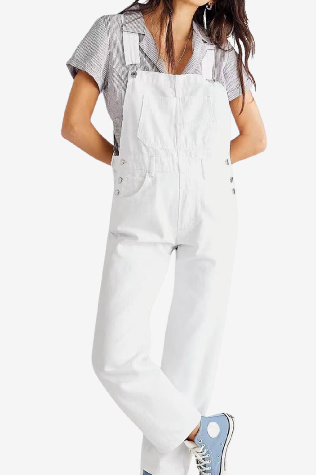 Women’s Relaxed Fit Denim Jumpsuit with Pockets
