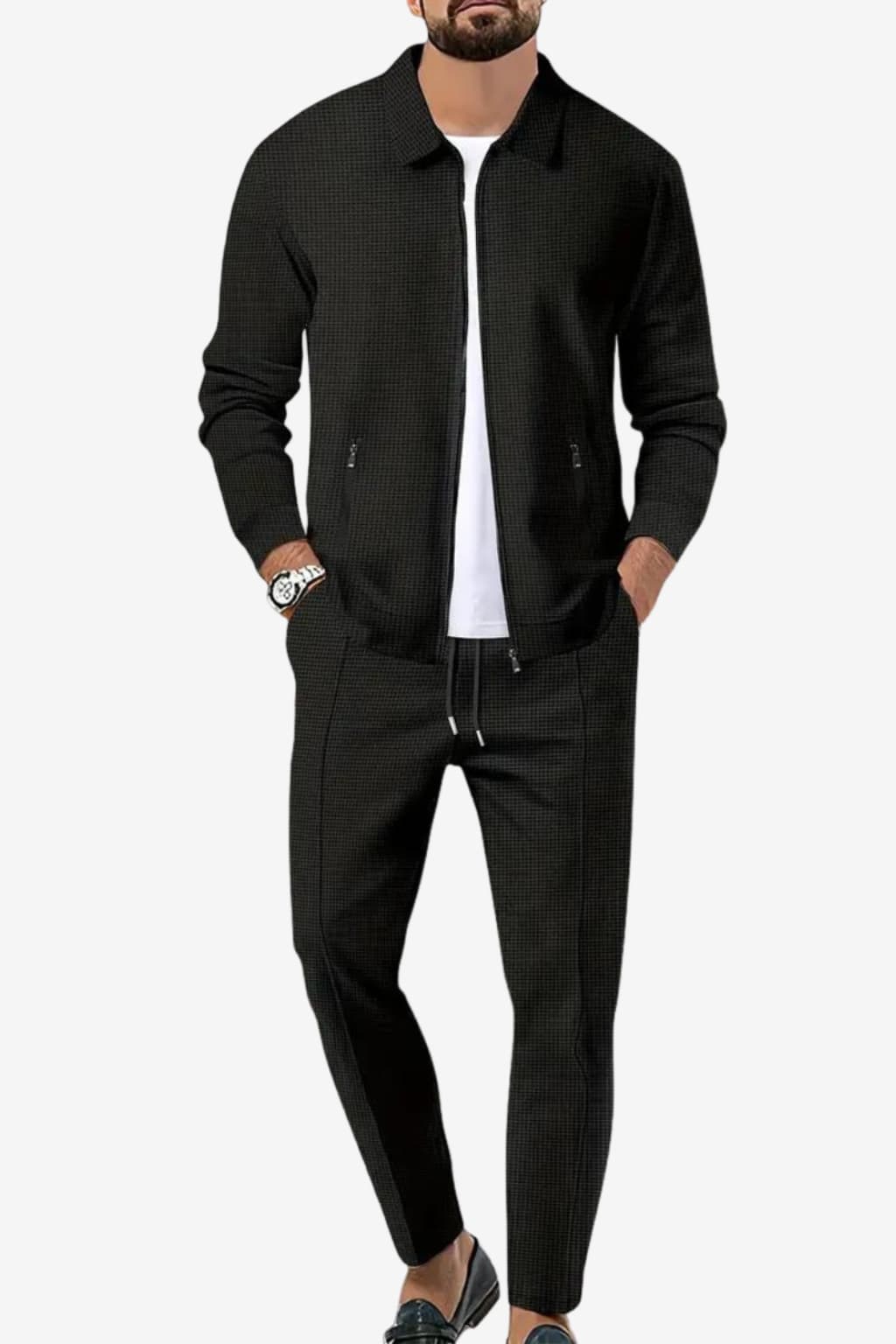Men’s Zip Tracksuit Set Two Piece Jogging Outfit