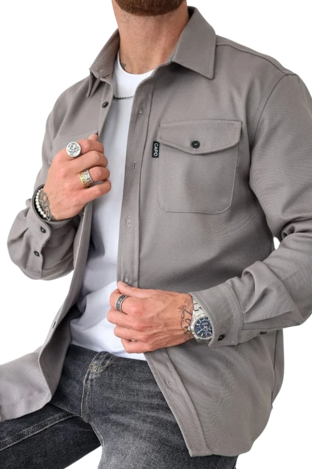 Men’s Casual Button-Up Shirt Long Sleeve Autumn Fit