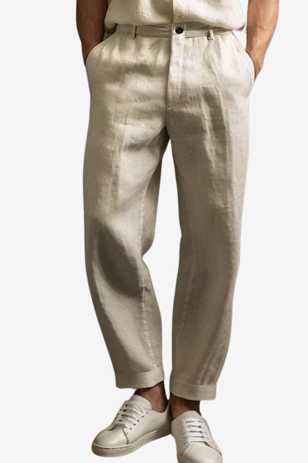 Men's Breathable Straight-Leg Linen Trousers