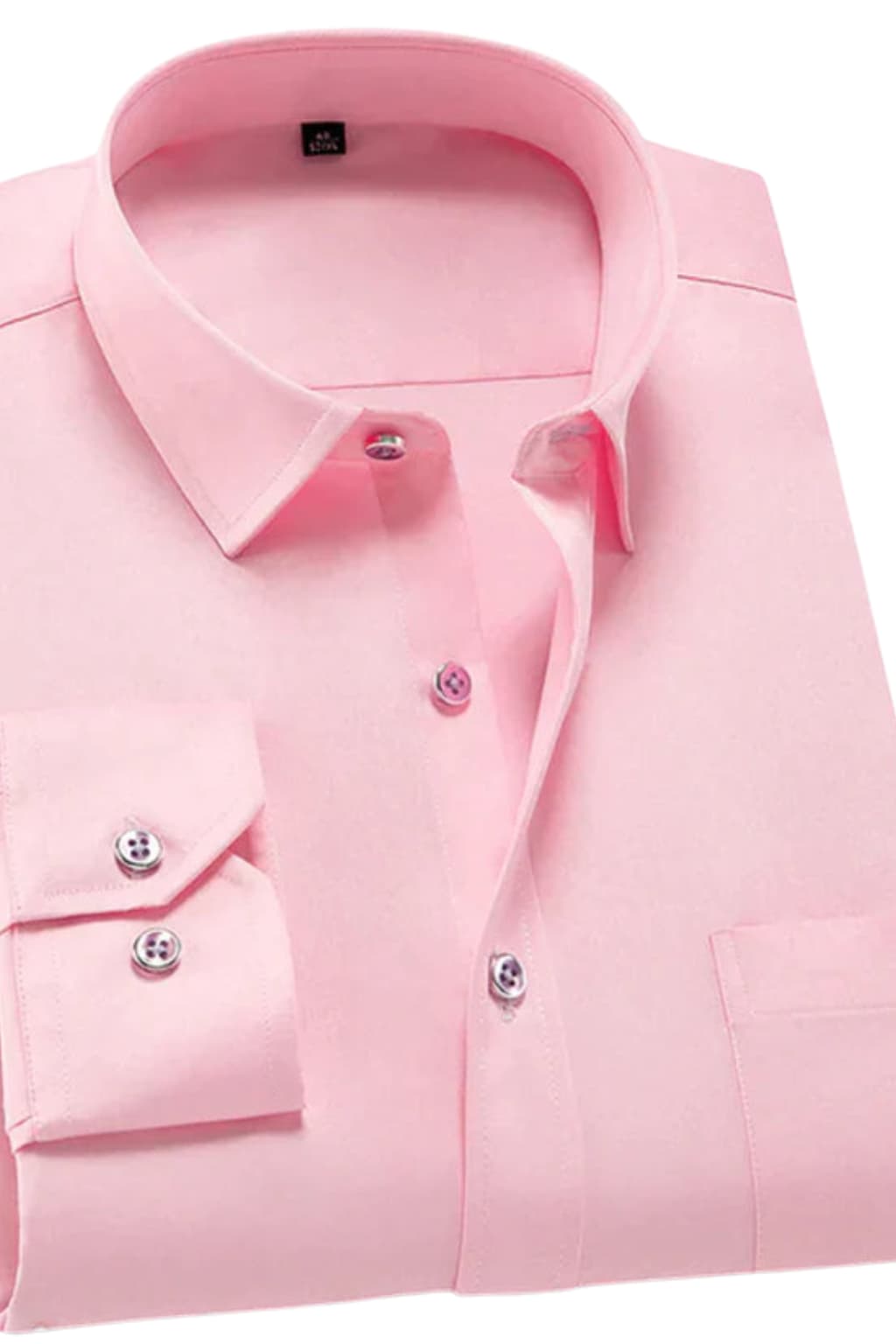 Men’s Wrinkle-Free Stretch Shirt Slim Fit Long Sleeve