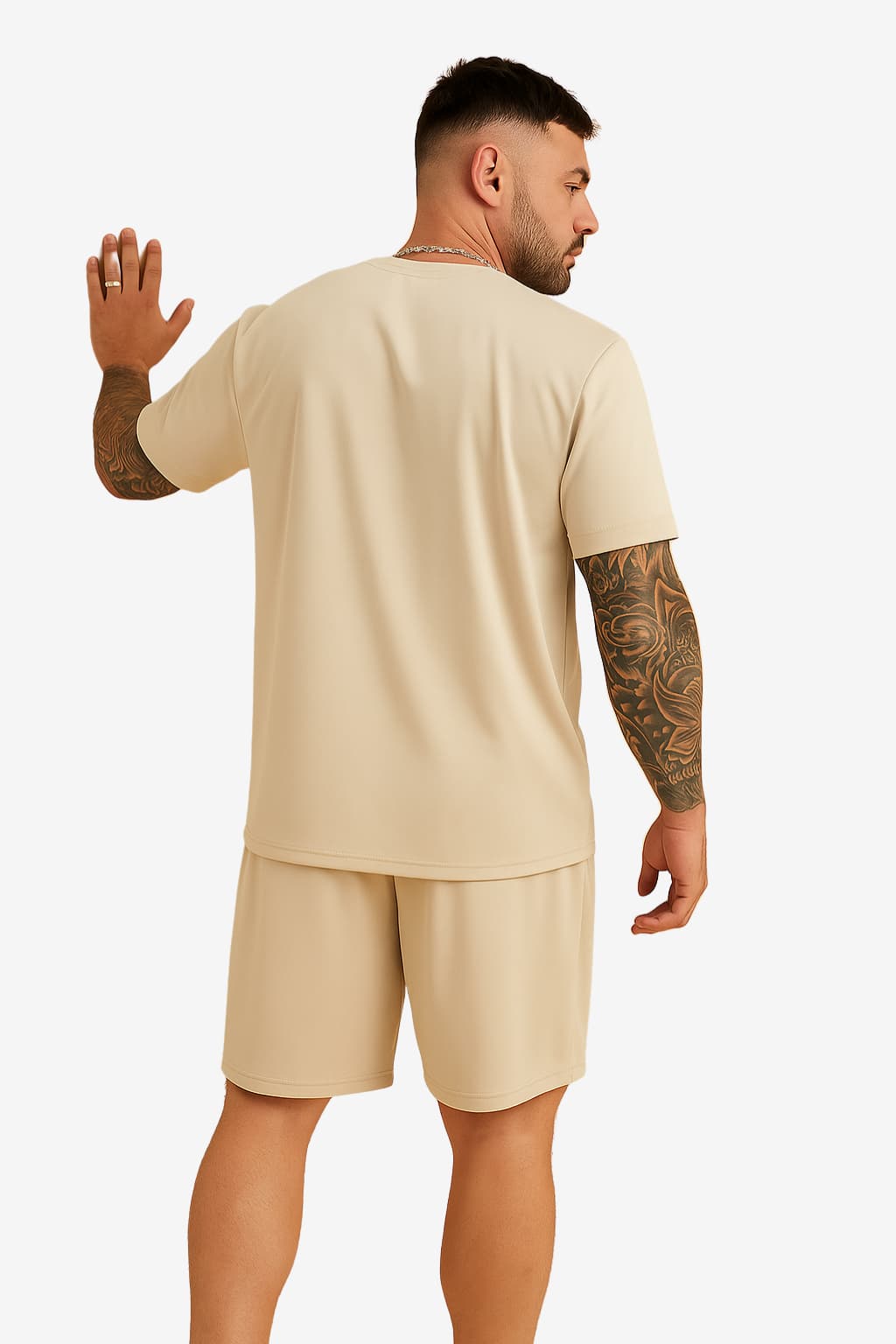 Men’s Short Sleeve T-Shirt and Shorts Set Summer Casual