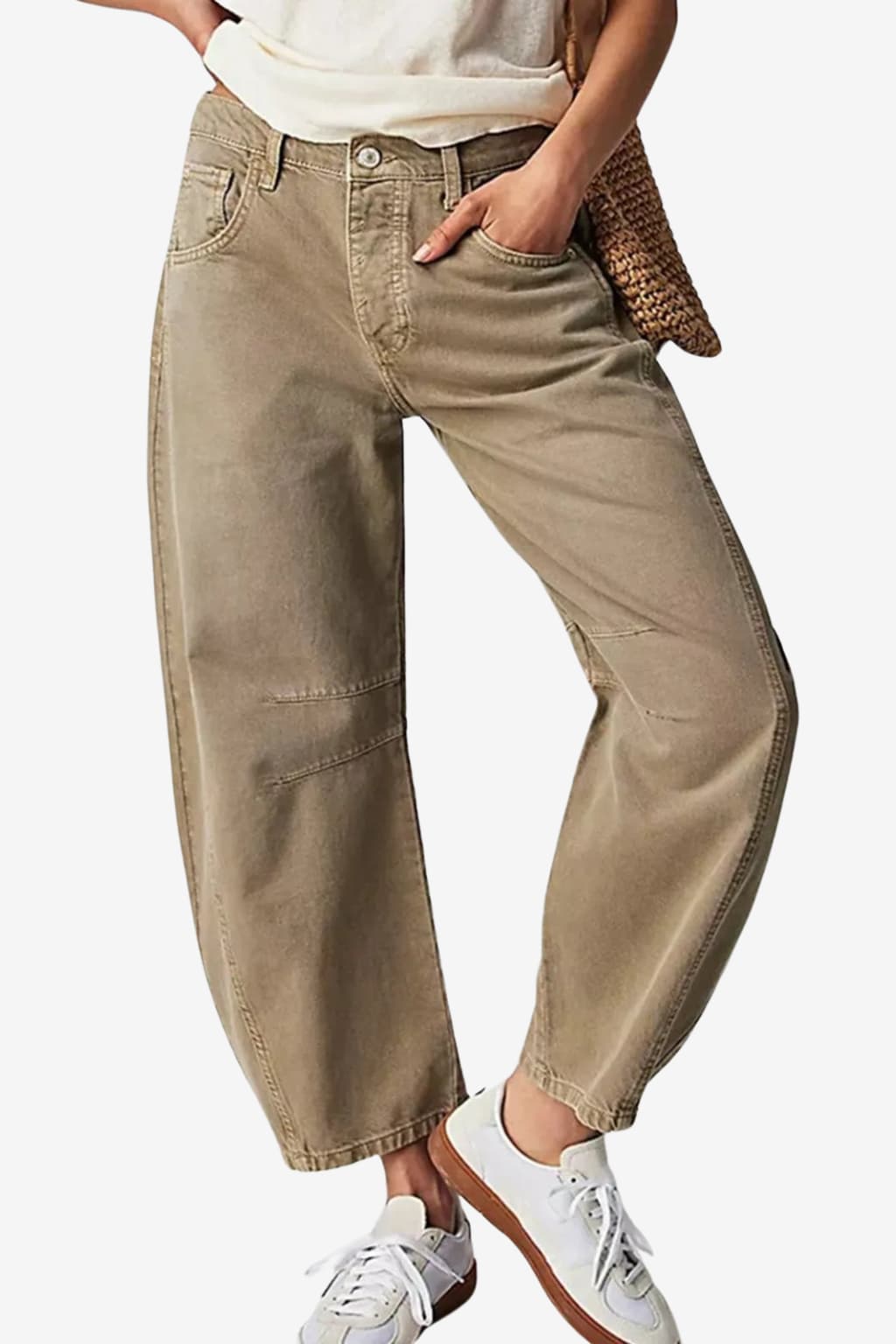 Women's High-Waisted Wide - Leg Light Blue Denim Jeans