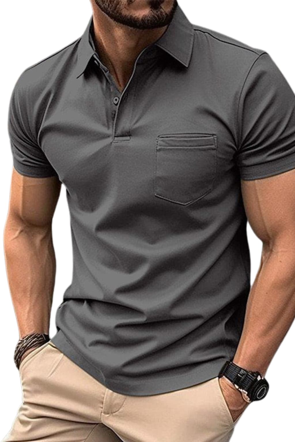 Men’s Polo Shirt with Slim Fit for Casual or Smart Wear