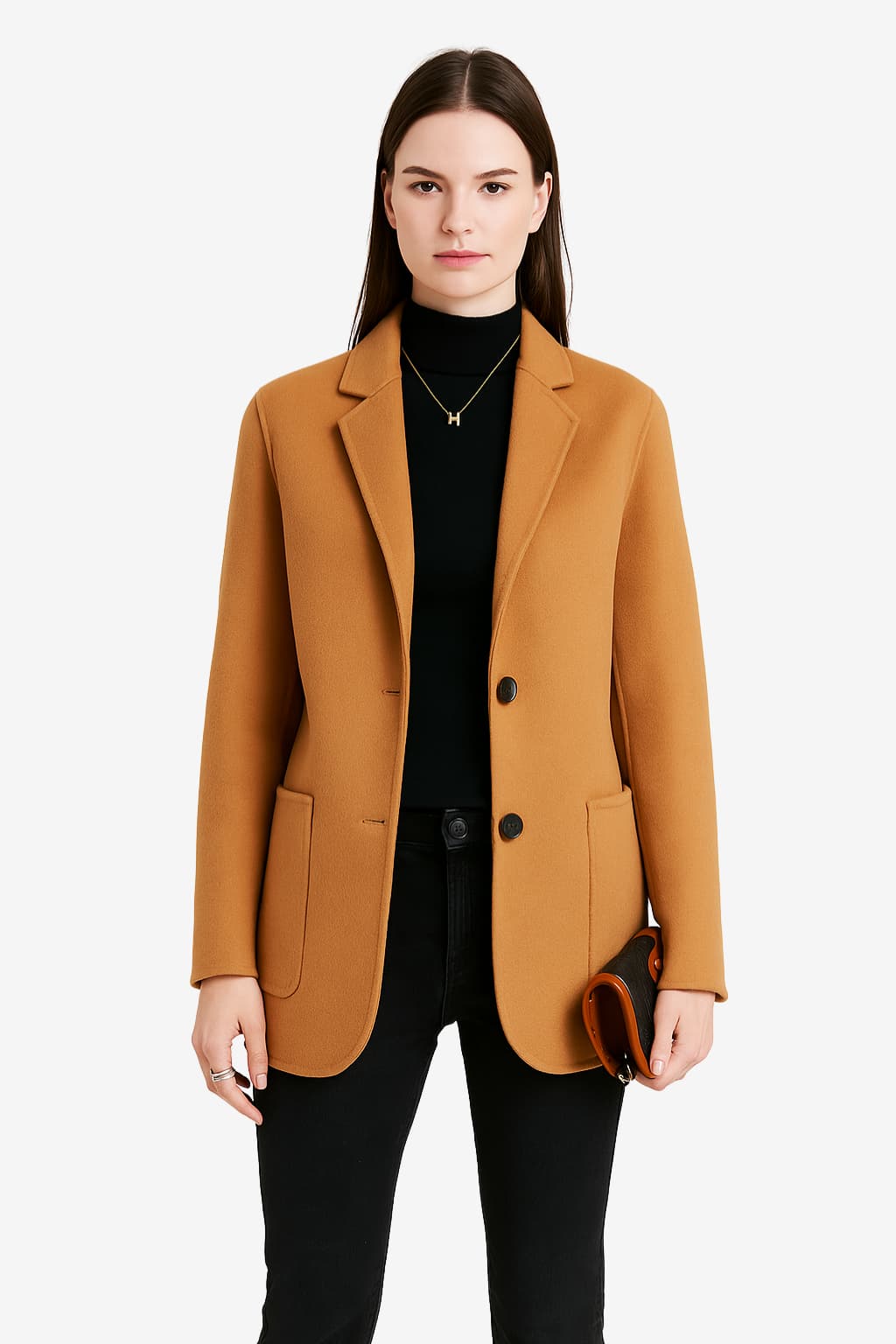 Women’s Tailored Blazer with Pockets Long Sleeve