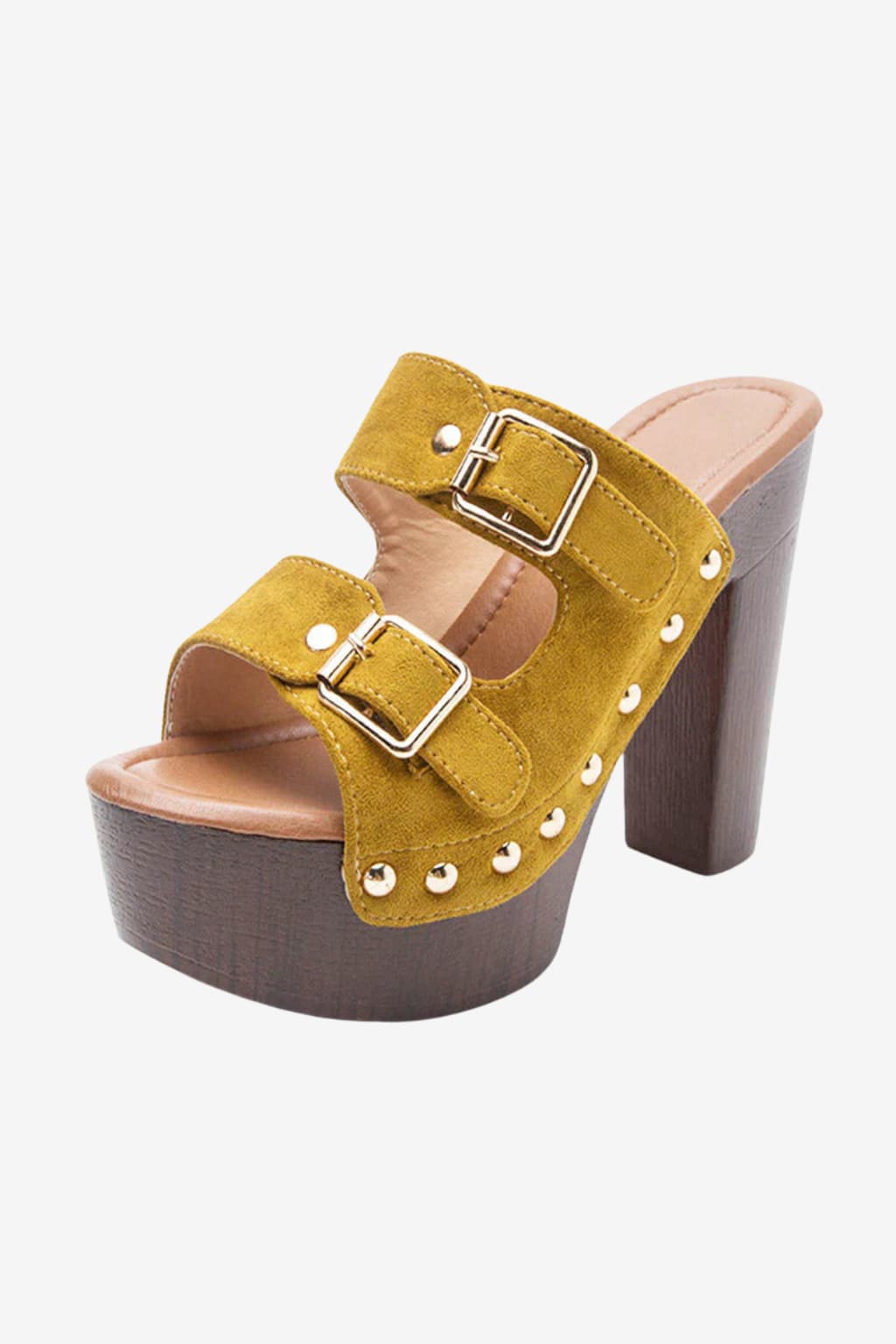 Women’s Block Heel Mule Sandals Open Toe Platform