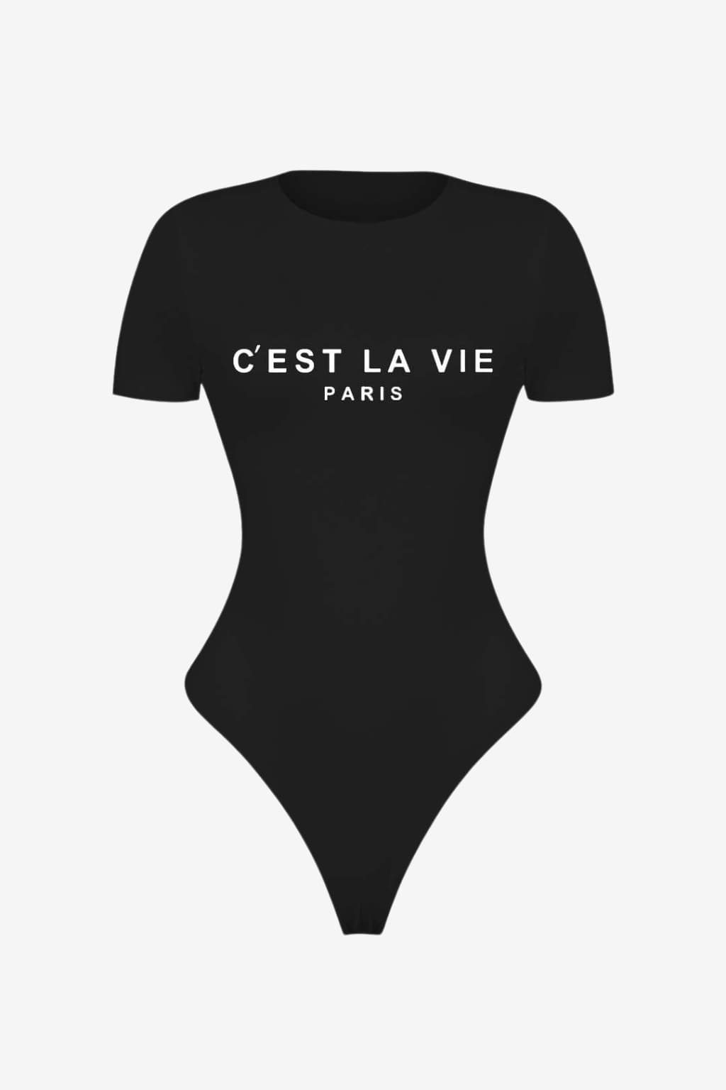 Women’s Graphic Bodysuit Short Sleeve Round Neck Fit