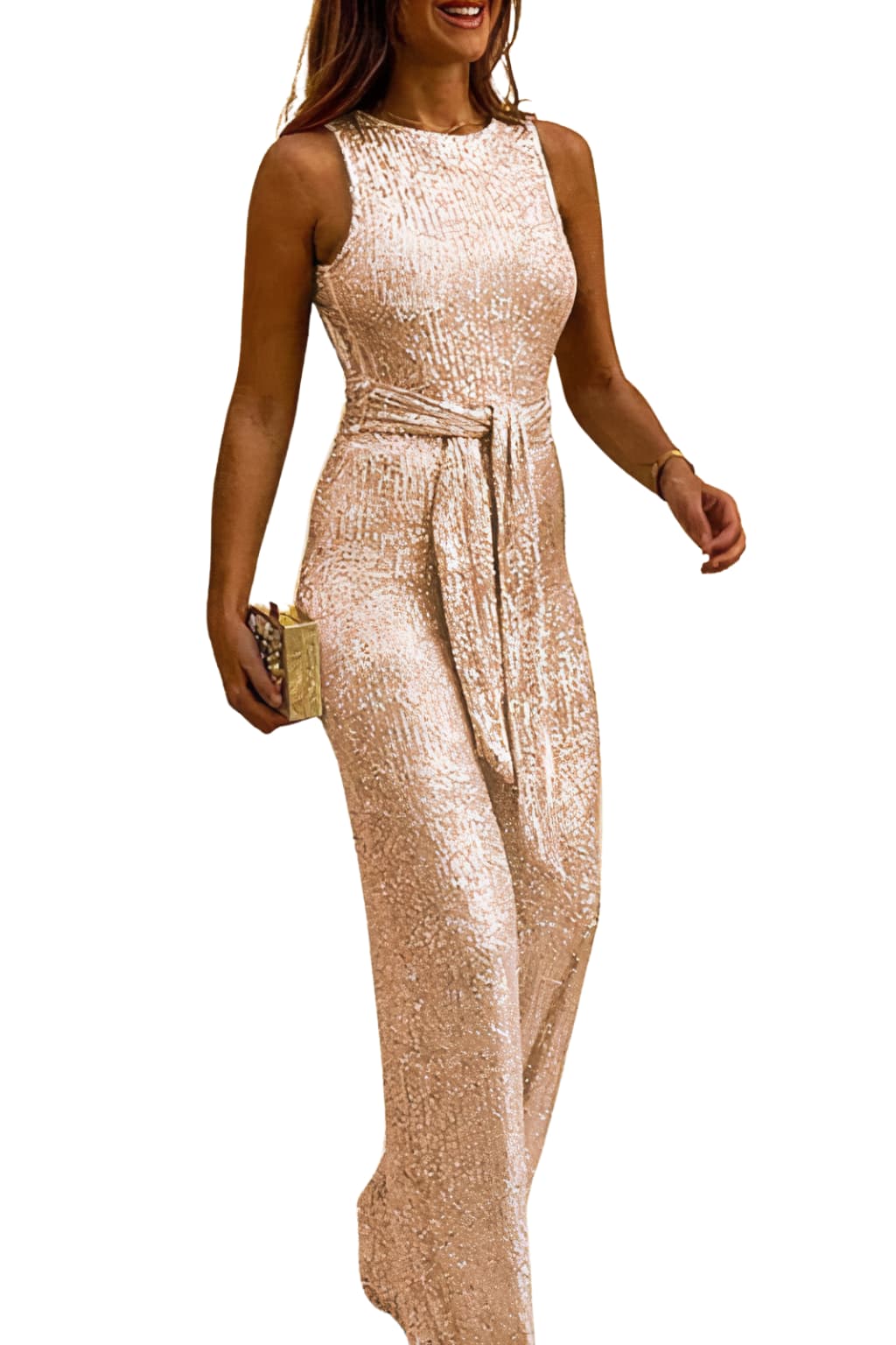 Women’s Sleeveless Evening Gown Full-Length Formal Dress