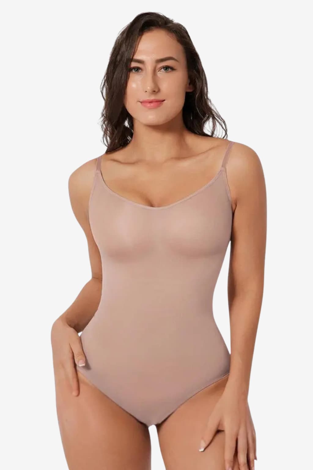 Women's Seamless Slimming Bodysuit V-Neck Stretchy Thong