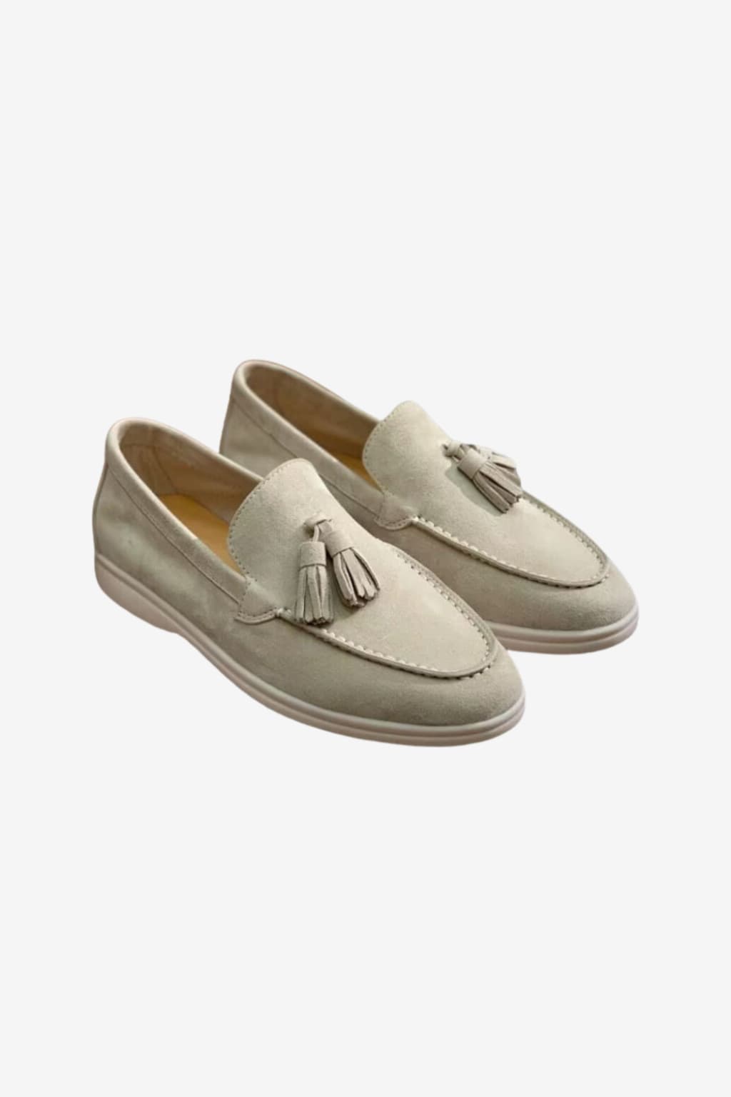 Men's Suede Tassel Loafers - Slip-On Moccasin Toe Shoe