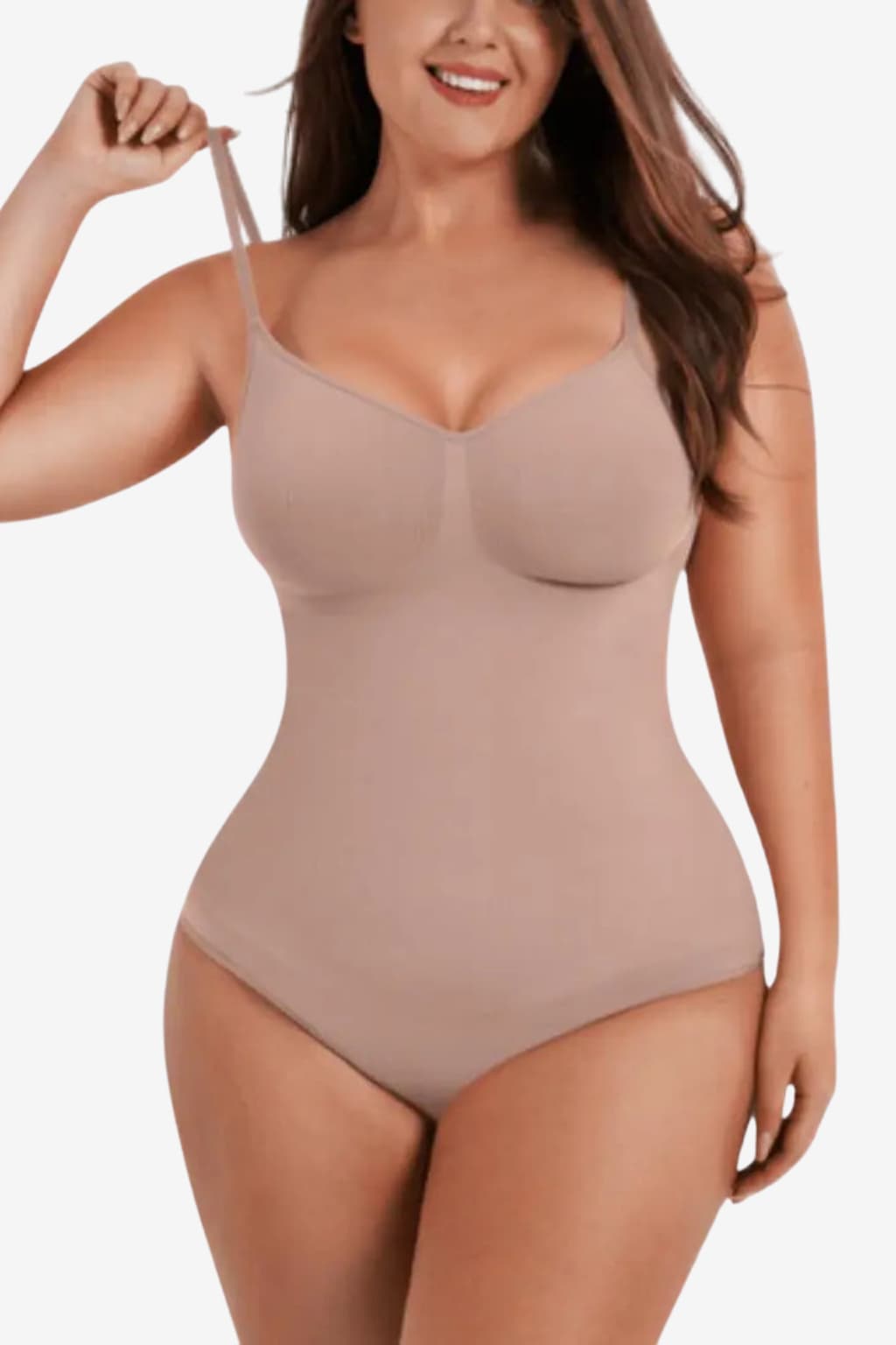 Women’s Seamless Bodysuit with Built-in Bra Nude Fitwear