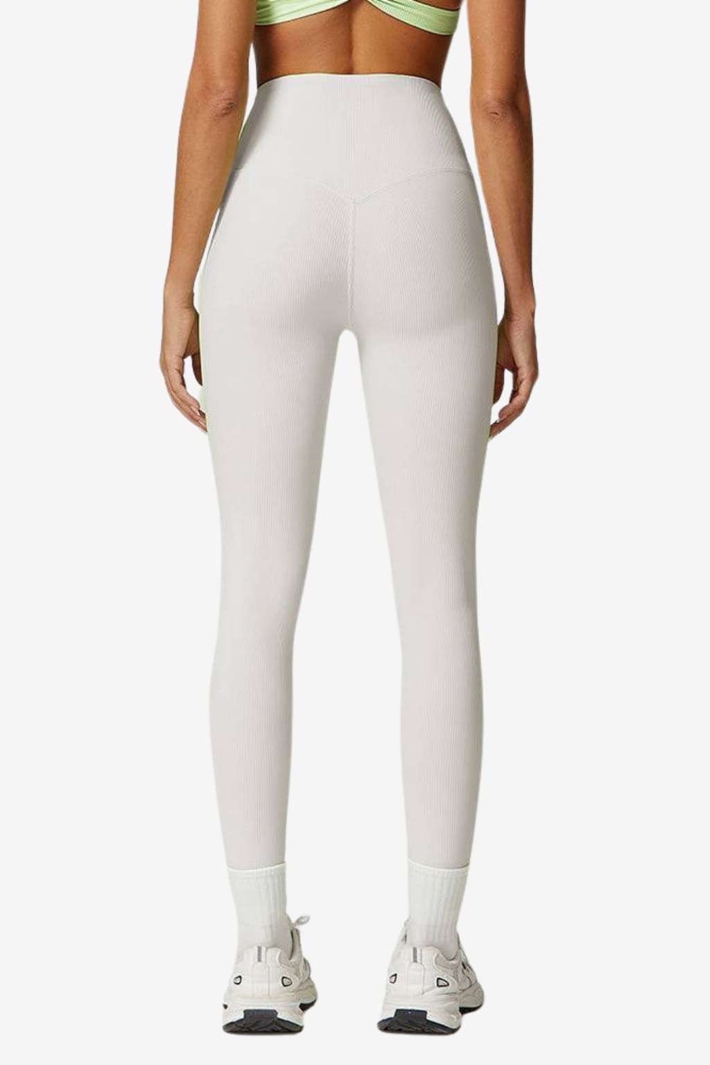 Women’s High Waist Ribbed Gym Leggings Full Length