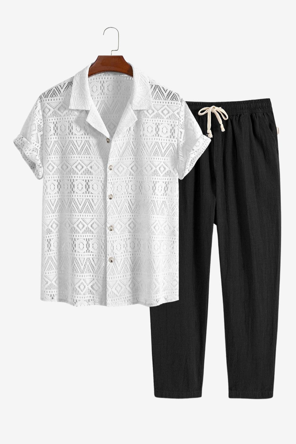 Men’s Short Sleeve Shirt and Trousers Set