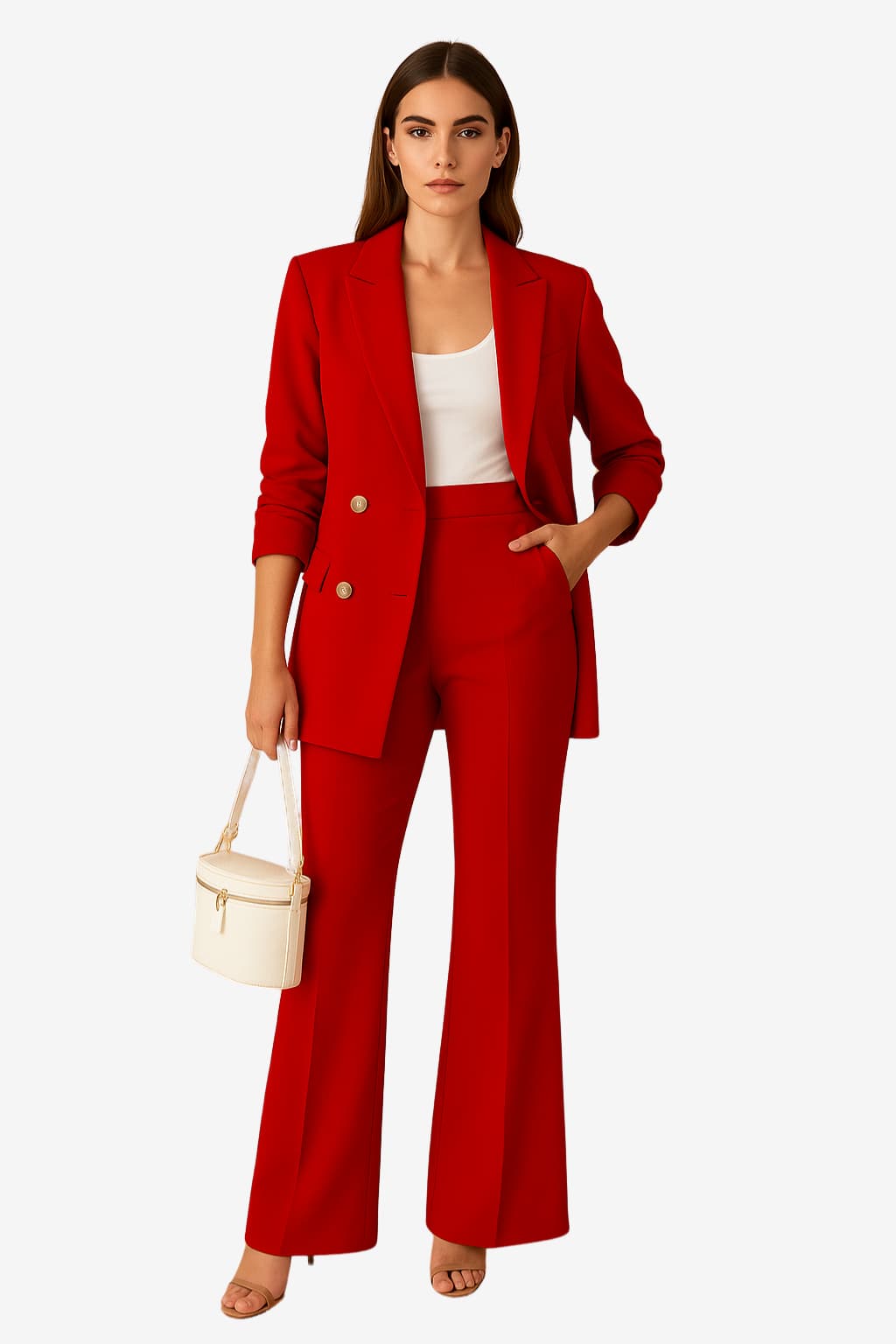 Women’s Linen Shirt and Wide-Leg Trouser Set