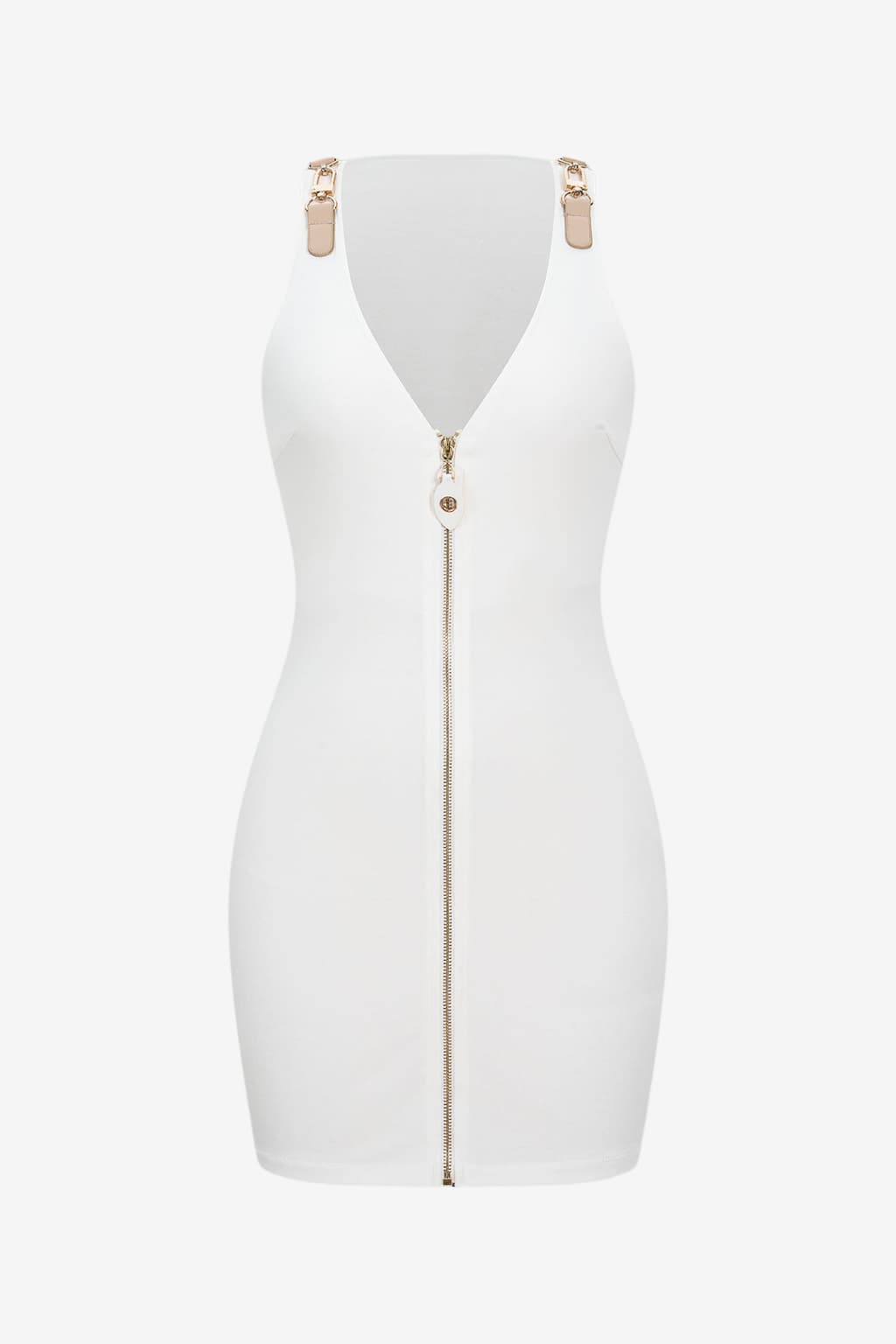 Women's Sleeveless Fitted Mini Dress with Zipper