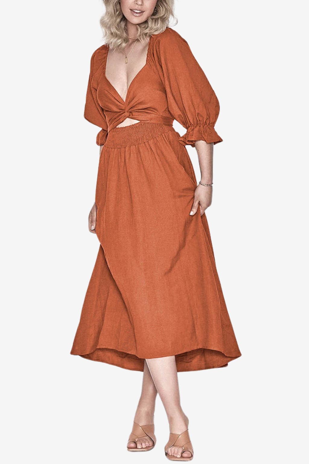 Women’s Short Sleeve Summer Dress with Cropped Fit