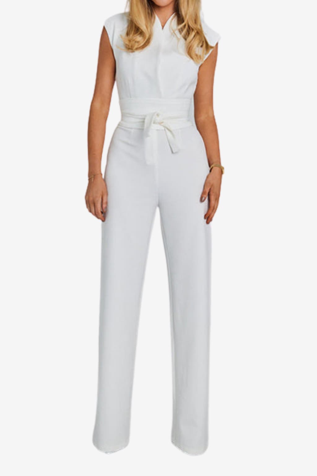 Women’s Sleeveless Wide Leg Jumpsuit High Neck